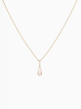 Water Drop Rhinestone Pendant Necklace