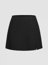 High Waist Zip Up Slit Mini Skirt Curve & Plus