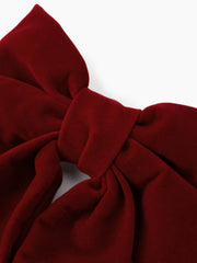 Solid Bowknot Decor Hair Clip