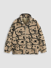 All Over Print Faux Fur Jacket Curve & Plus