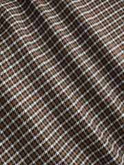 Houndstooth Mid Waist Belted Wide Leg Trousers Curve & Plus