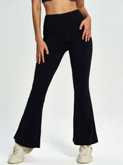 High Waist Solid Flared Leggings
