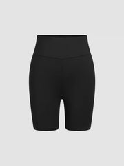 High Waist Knee Length Biker Shorts