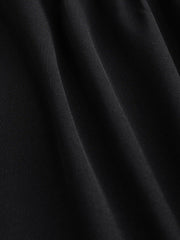 Solid Elastic Waist Ruffle Hem Tiered Maxi Skirt