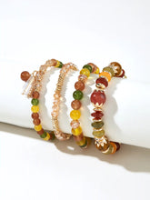 4pcs Artificial Crystal Beaded Bracelet