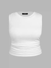 Sleeveless Ruched Crop Top Curve & Plus