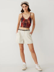 Belted High Waist Trouser Short