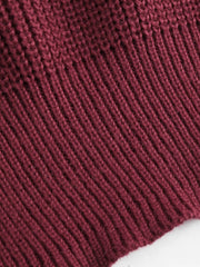 Solid High Neck Knit Vest Curve & Plus