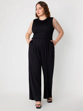 Solid Sleeveless Wide Leg Jumpsuit Curve & Plus
