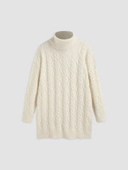 Knit High Neck Rib Dress