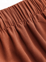 Elastic Waist Wide Leg Trousers Curve & Plus