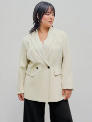 Notched Collar Pocket Blazer Curve & Plus