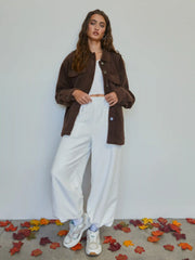 Teddy Fleece Shacket With Pockets