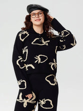 Polo Strawberry Button Knitted Sweater Curve & Plus