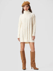 Knit High Neck Rib Dress
