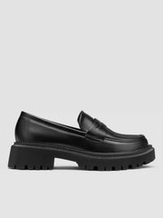 Solid Faux Patent Leather Loafers