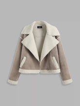Faux Sherpa Oversized Biker Jacket
