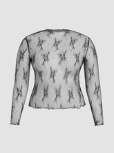 Lace Long Sleeve Top Curve & Plus