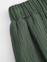 Drawstring Pull-on Wide Leg Pants