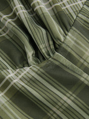 V-neck Check Mini Dress Curve & Plus