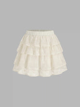 Woven Mid Rise Tiered Mini Skort