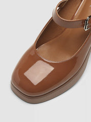 Classic Chunky Heeled Single Band Mary Jane Shoes