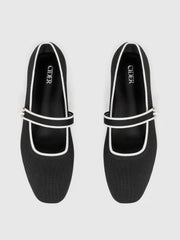 Classic Faux Pearl Mary Jane Ballet Flats