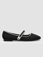 Classic Faux Pearl Mary Jane Ballet Flats