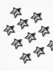 10pcs Glittering Star Shaped Small Hair Clips