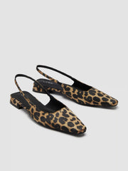 LEOPARD PRINT SLINGBACK FLATS
