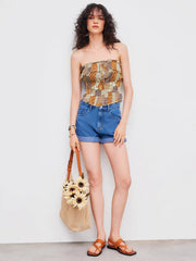 Denim Shorts With Belt