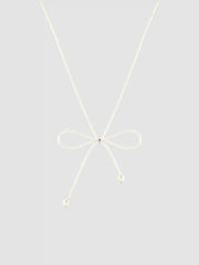 FAUX PEARL BEADED BOWKNOT CHOKER