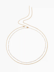 2PCS FAUX PEARL & CHAIN DECOR WAIST CHAIN