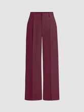 Petite Mid Rise Pleated Straight Leg Pants