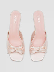 BOWKNOT SATIN HEELS