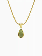 WATER DROP CHARM OPAL PENDENT NECKLACE