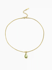 WATER DROP CHARM OPAL PENDENT NECKLACE