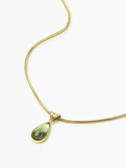 WATER DROP CHARM OPAL PENDENT NECKLACE