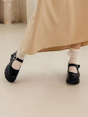 Chunky Heeled Strap Mary Jane Shoes