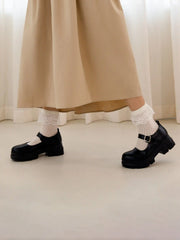 Chunky Heeled Strap Mary Jane Shoes