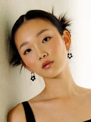 FLOWER HOOP EARRINGS