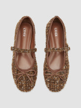 BOWKNOT TWEED MARY JANE FLATS