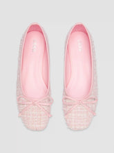 BOWKNOT TWEED MARY JANE FLATS