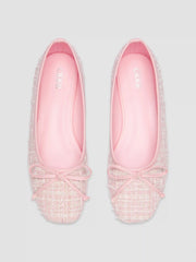 BOWKNOT TWEED MARY JANE FLATS