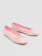 BOWKNOT TWEED MARY JANE FLATS