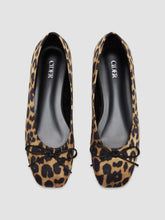 BOWKNOT LEOPARD PRINT SATIN MARY JANE FLATS