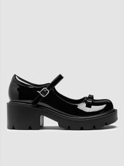 BOWKNOT CHUNKY HEELED LOAFERS