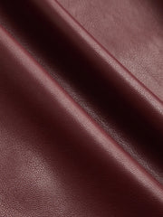 Faux Leather V-Neck Belted Vest