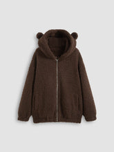 Teddy Fleece Jacket With Hood