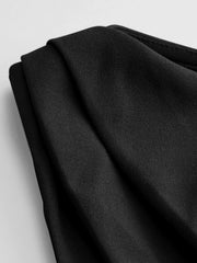 Asymmetrical Neck Solid Pocket Wide Leg Jumpsuit